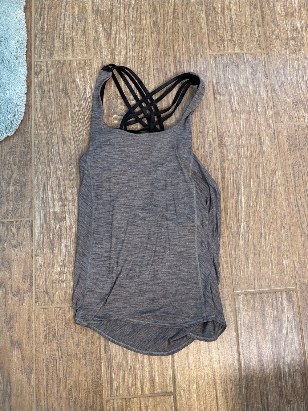 lululemon athletica Gray Tank with Black Strappy Back